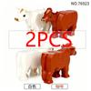 MOC Zoo Animals Building Blocks African Elephant Camel Deer Wolf Crocodile Tiger Lion Sheep Warhorse Mini Brick Kid Toy Gift S06