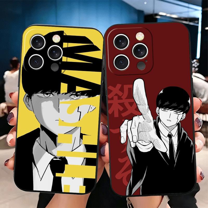 Mashle Magic And Muscles Anime Soft Phone Case for iPhone 16 16E 17 Air 15 Pro Max 14 Plus 13 Mini 11 12 7 Black Cover Back Shel