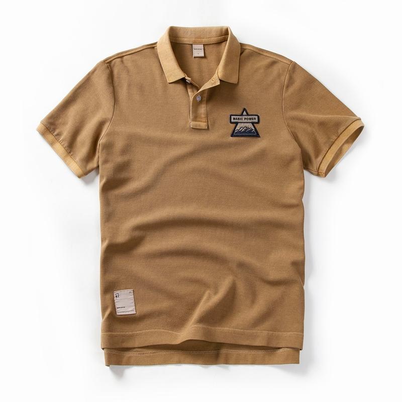 

Летние мужские рубашки поло, хлопковые рубашки с коротким рукавом, вышитая эмблема, простая рубашка для мужчин, размер M-3XL, BP13205