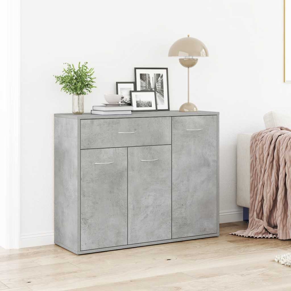 Sideboard Concrete Grey 88 x 30 x 70 cm Particleboard