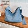 Washable Denim Large Capacity Crossbody Bag for Students, School Bag, Women's Bag, Simple Shoulder Bag