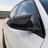Side Mirror Housing Covers, Molded ABS Pair with Clearance Around Integrated Turn Signals After Adhesive Installation