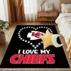 Kansas City Chiefs Pattern Rug Game Carpet, Floor Mat for Bedroom Living Room Entryway Rug, Home Decor Idea Gift for Christmas birthday
