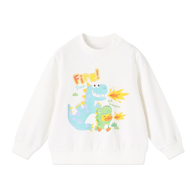 B.Duck Boys' Dinosaur Pullover Sweatshirt