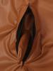 Pu Leather Full Coat Separate Finger Bodystocking Hidden Penis Sheath Zipper Crotch Bodysuit Tights Cosplay Leotard Conjoined