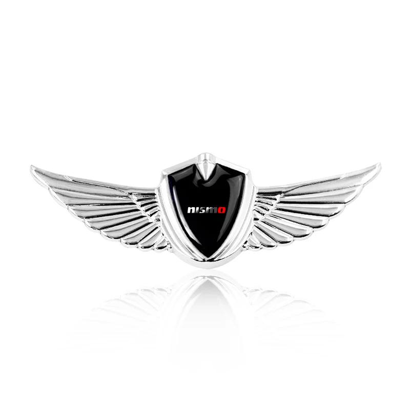 New 3D Wings Metal Shield Logo Metal Sticker Decorate Car Accessories For Nismo Nissan Teana Skyline Juke X-trail Almera Qashqai