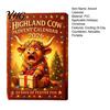 Family Fun Christmas Activities 3D Highland Cow Advent Calendar, 24-Day PVC Figure Countdown Ornament Set, Creative Unique Tree Hanging Decor,