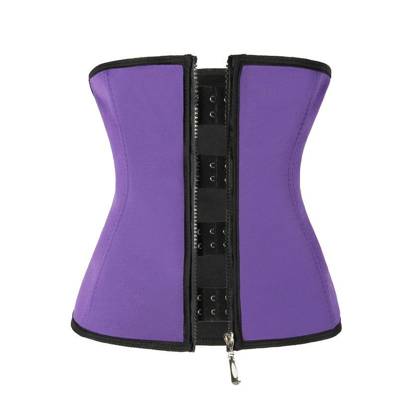 Solid Color Zipper Body Shaping Waist Gathers Stereotypes Adjustable Abdomen Belt Corset Women