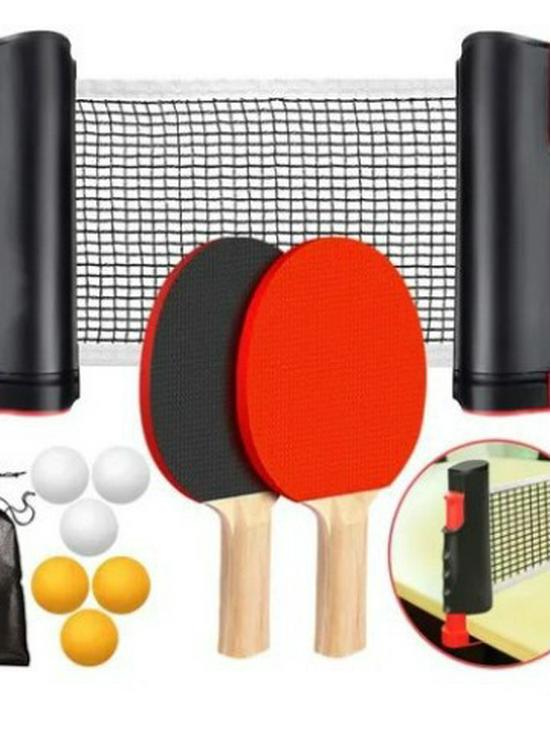 Supporto portatile per rete da ping pong con materiale ispessito e rete di protezione per palline