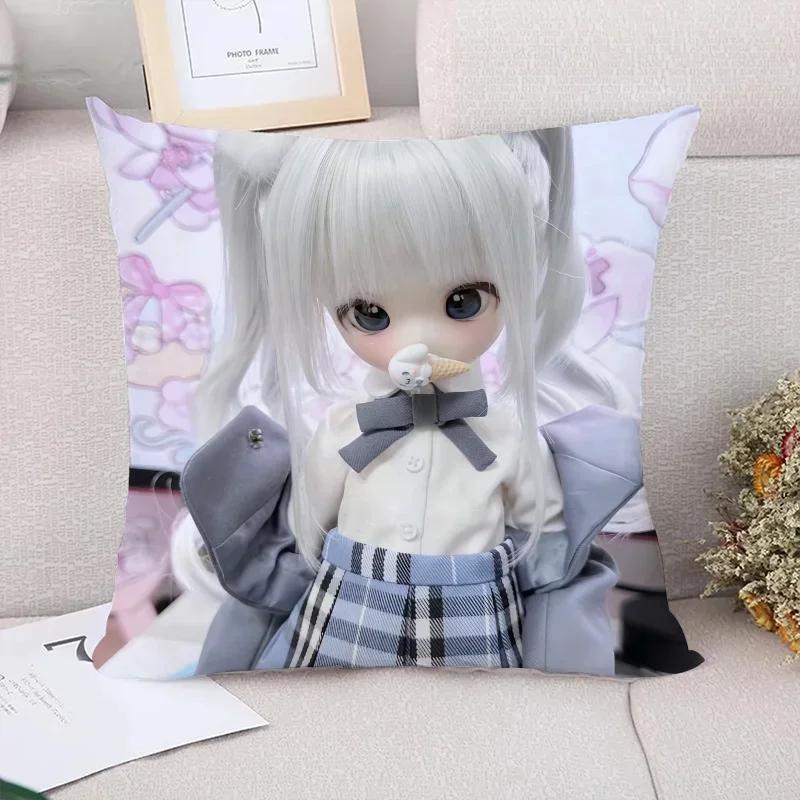 Fall Pillow Cover x B-Barbie Dolls Decorative Pillowcases  Car Decoration Sofa Cushions Cushion Covers for Bed Pillows