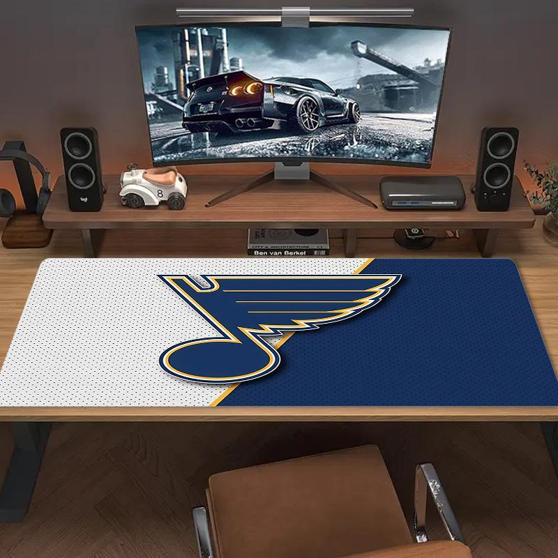 St. Louis Blues Print Cushion Non-slip Laptop Tablet Big Mousepad XXL Mat Mini PC Playmat With Lock edge