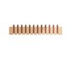 YIXI Natural Wood 12-Hook Wall Coat Rack