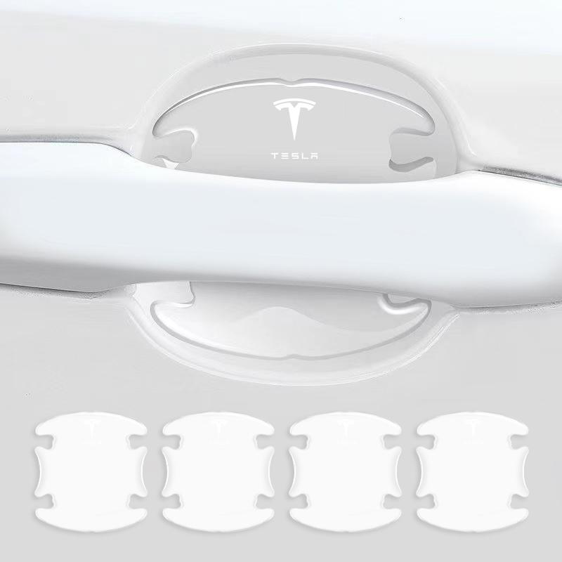 4PCS Transparent Car Door Anti-collision Protector Bumper Strip Sticker For Tesla Model 3 Model X S 2016-2023  Model Y Decals TM3 TMX
