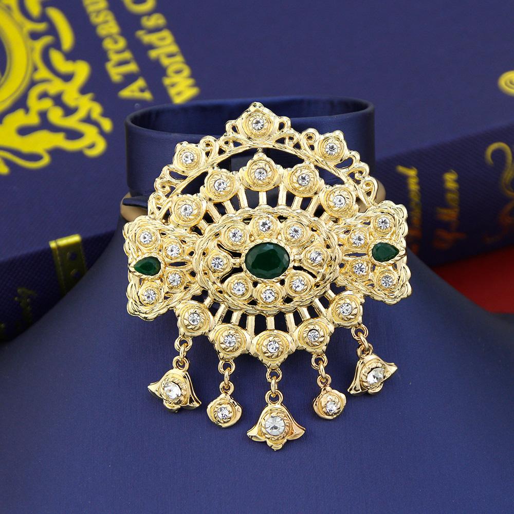 Metal Fringe Crystal Women's Brooch Jewelry Gold Color Flower Brooch Bride Bijoux Accessories