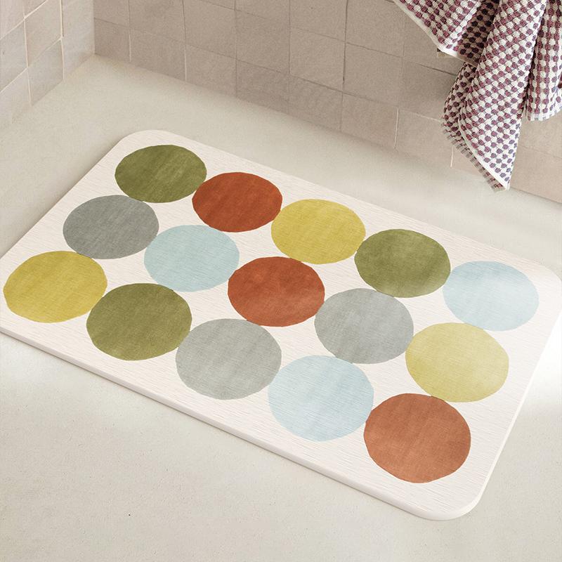 

Japanese style bathroom entrance, toilet seat, non slip foot pad, diatomaceous earth absorbent foot pad 40X60cm 15.7X23.6in