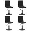 Vidaxl Swivel Dining Chairs, 4 Pcs, Black, Upholstered In Velvet
