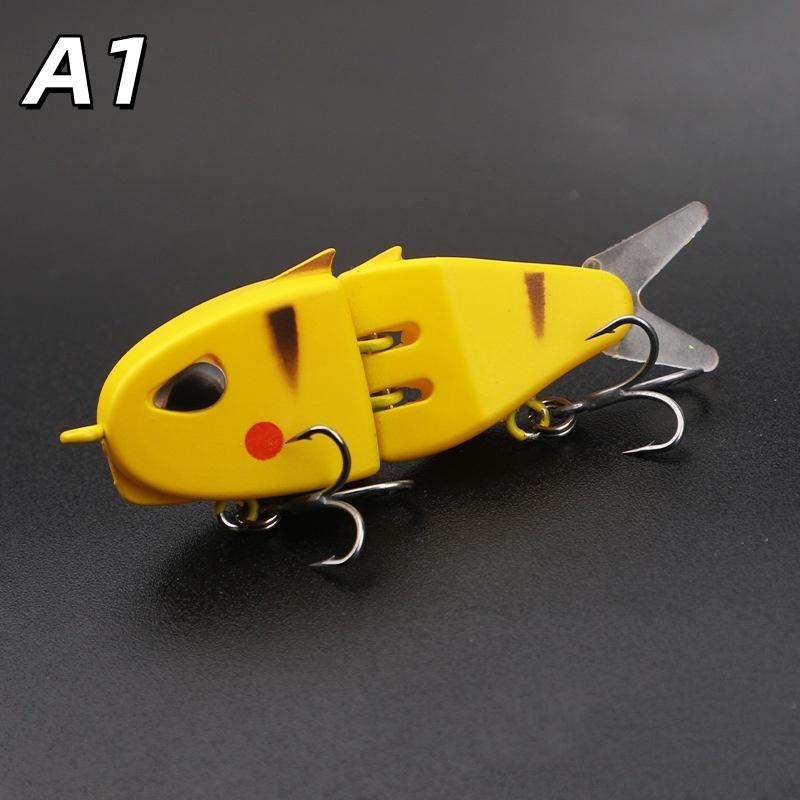 

1Pc Fishing Lure Slow Sinking Swimbait Realistic Jointed Bait 3D Eyes Pvc Material For Bass And Predator Fishing as the picture