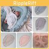 Cozy Cotton Lace Newborn Baby Lounger Portable Crib Bed In Pink Beige Gray Teal