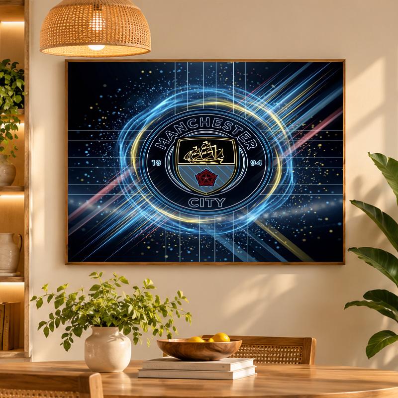 5D Diamond Painting Manchester City DIY Full Drill Diamond Art Kit Home Decoration