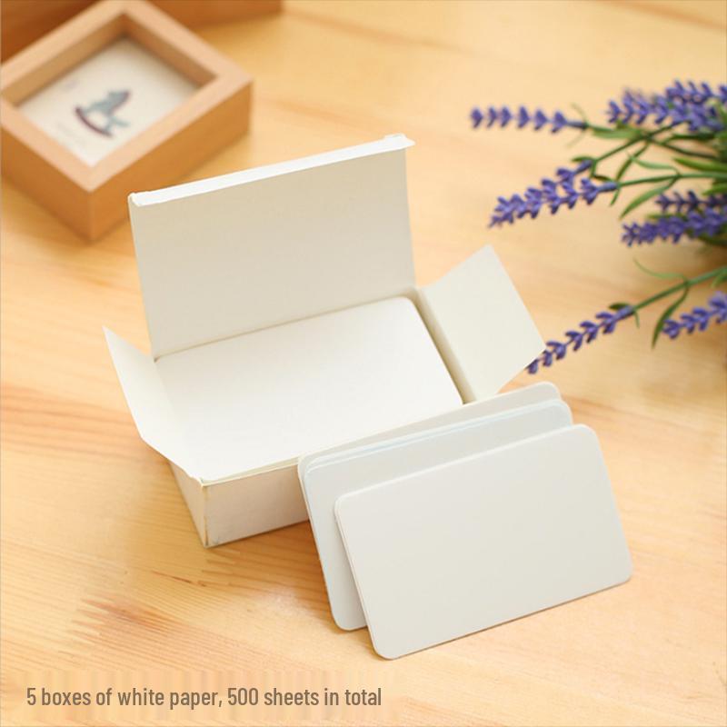Small Blank White Cardstock for English Memory Words