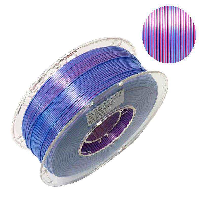 PLA Silk Dual-Color Tri-Color 1.75mm Filament for FDM 3D Printers