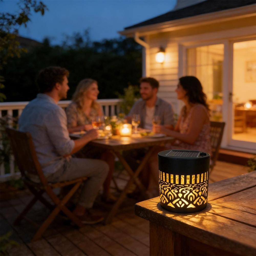 2pcs LED Solar Light IP65 Waterproof and Warm Wall Light Suitable for Garden Lawn Camping Steps Greenway Courtyard Night Light