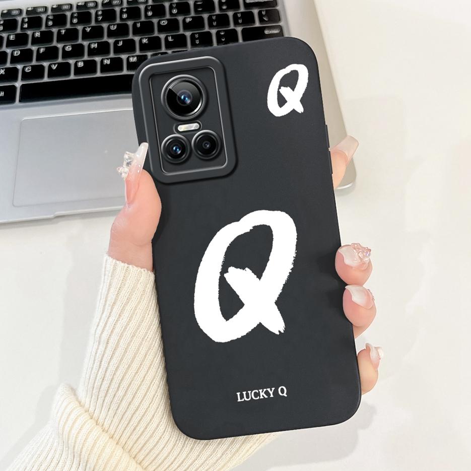 For Realme GT Neo 3 150W Case RMX3563 Cute Lucky Letters Cover Soft TPU Phone Case For Realme GT Neo3 80W GTNeo3 Back Cover Bags
