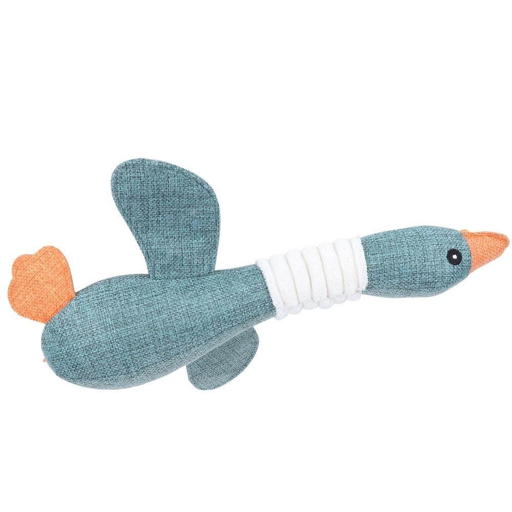 Linen Fabric Goose Pet Toy Plush Surface Cat Molar Toy Durable Bite Dog Chew Toy Boredom Relief