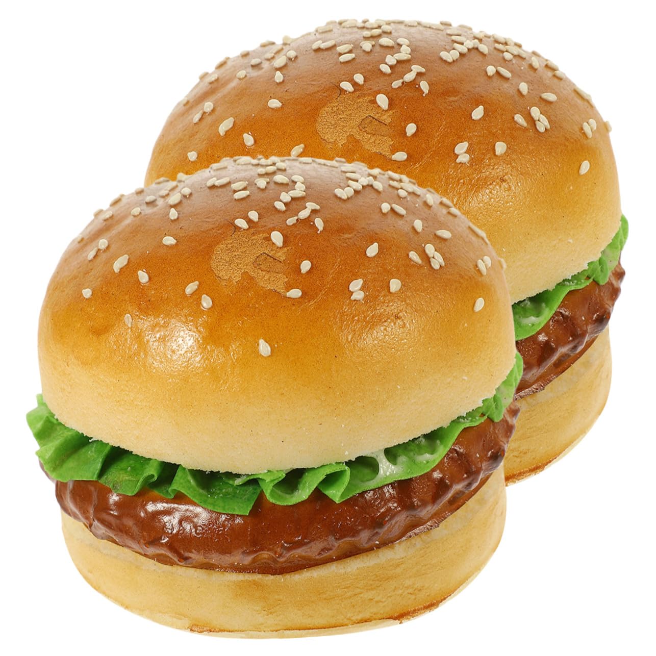 

NOLITOY Realistic Simulation Hamburger Photography Food Table Educational Play and Durable Material 2-Pack Models, Props, Samples, Decorations, Toys,