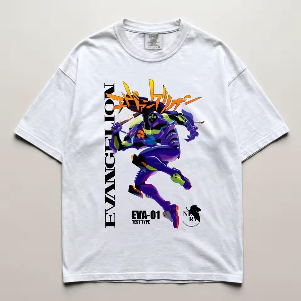Neon Genesis Evangelion Anime Eva-01 Graphic Printed T shirt Men's and Women's T shirt Men's Top Sports T shirt 2026 Summer New