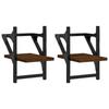 VidaXL Wall Shelves with Bars 2 Pcs Brown Oak 20x25x30 Cm 836232