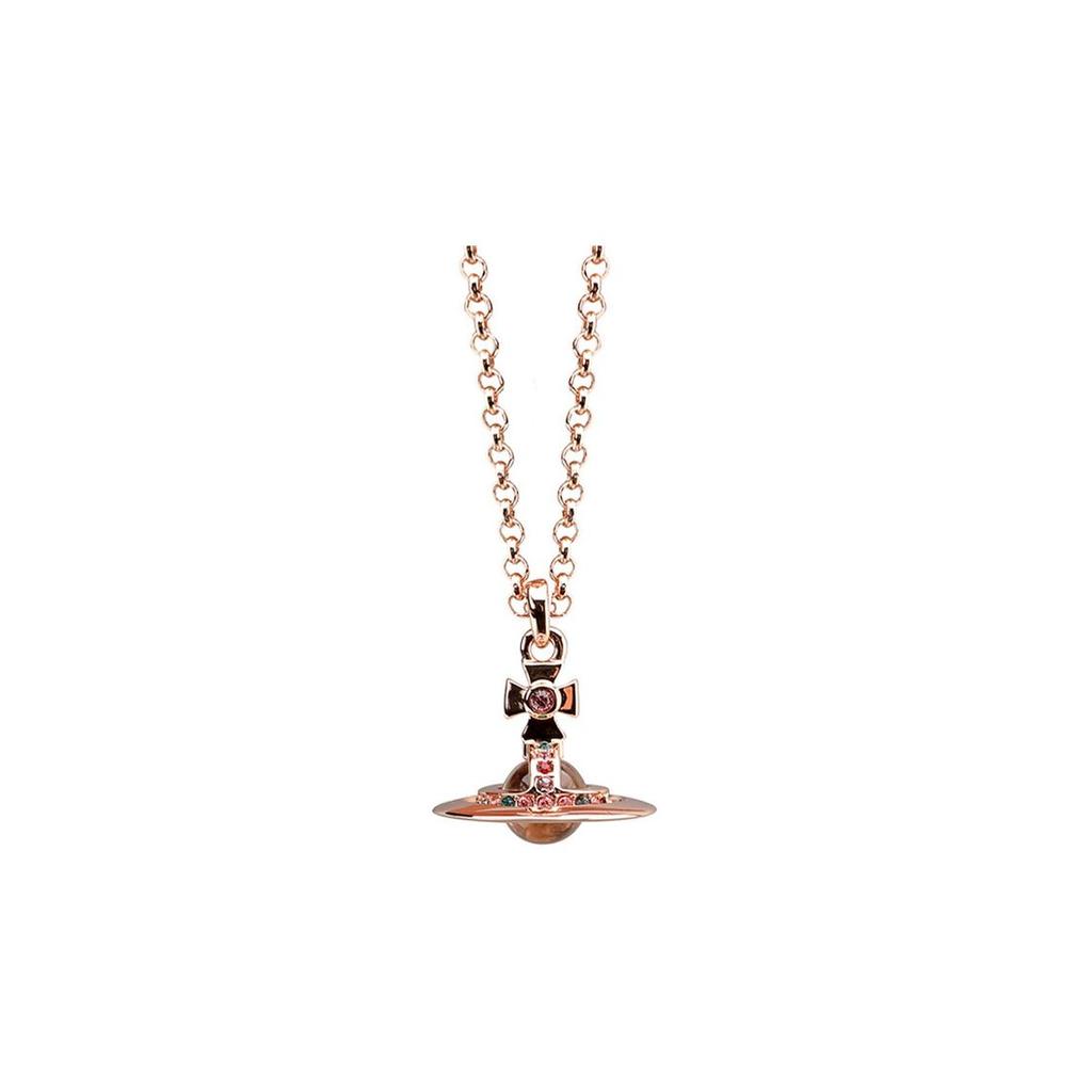 VIVIENNE WESTWOOD Classic Logo Pendant Necklace Women Necklace Brass 63020098-02G315