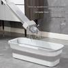 Large Foldable Mop Bucket with Wheels - Portable Rectangular Design