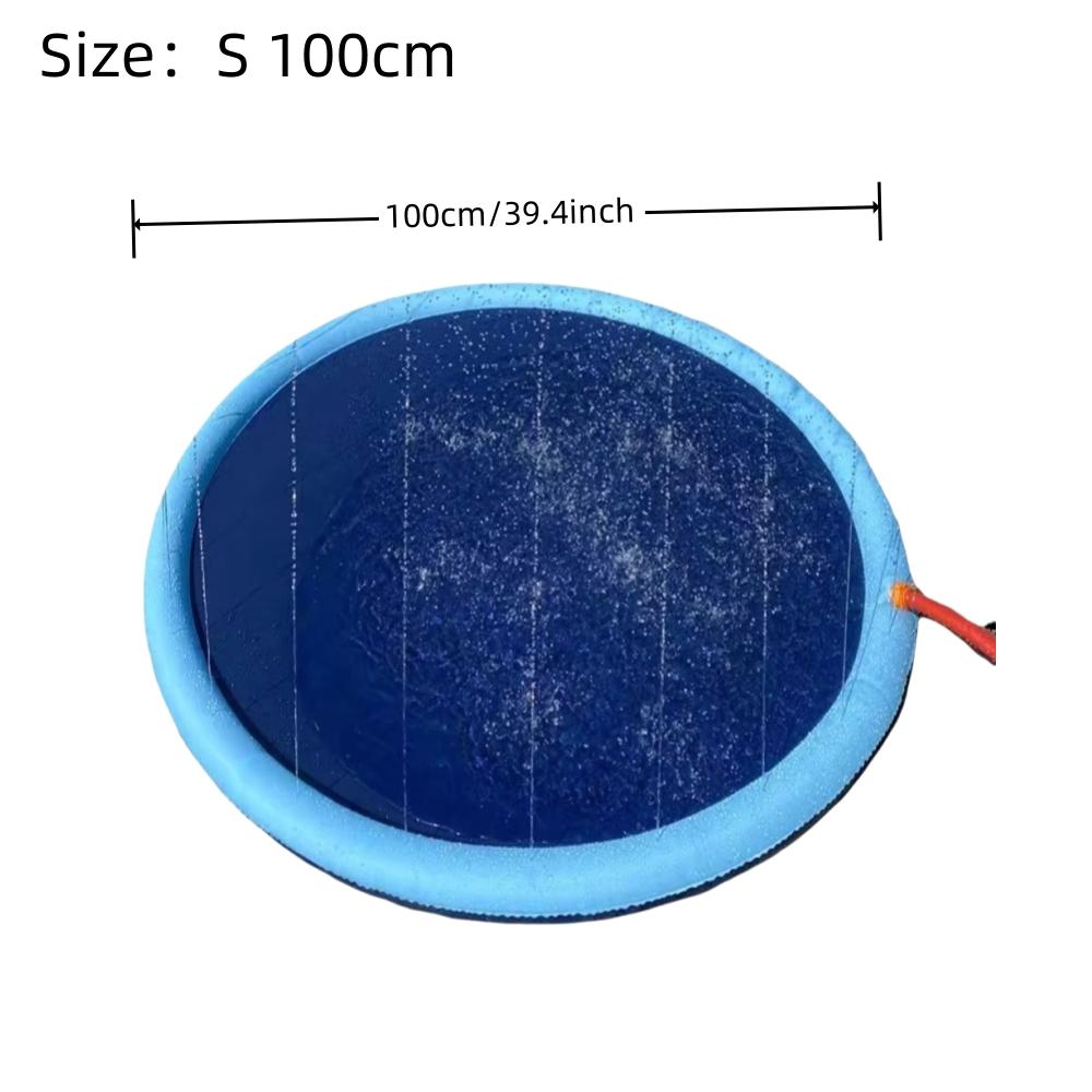 Hundespielzeug Verdickte PVC Hundewassersprühspielzeugmatte Anti-Rutsch Faltbare Outdoor-Sprühmatte für mittelgroße bis große Hunde Haustier-Duschspielzeug