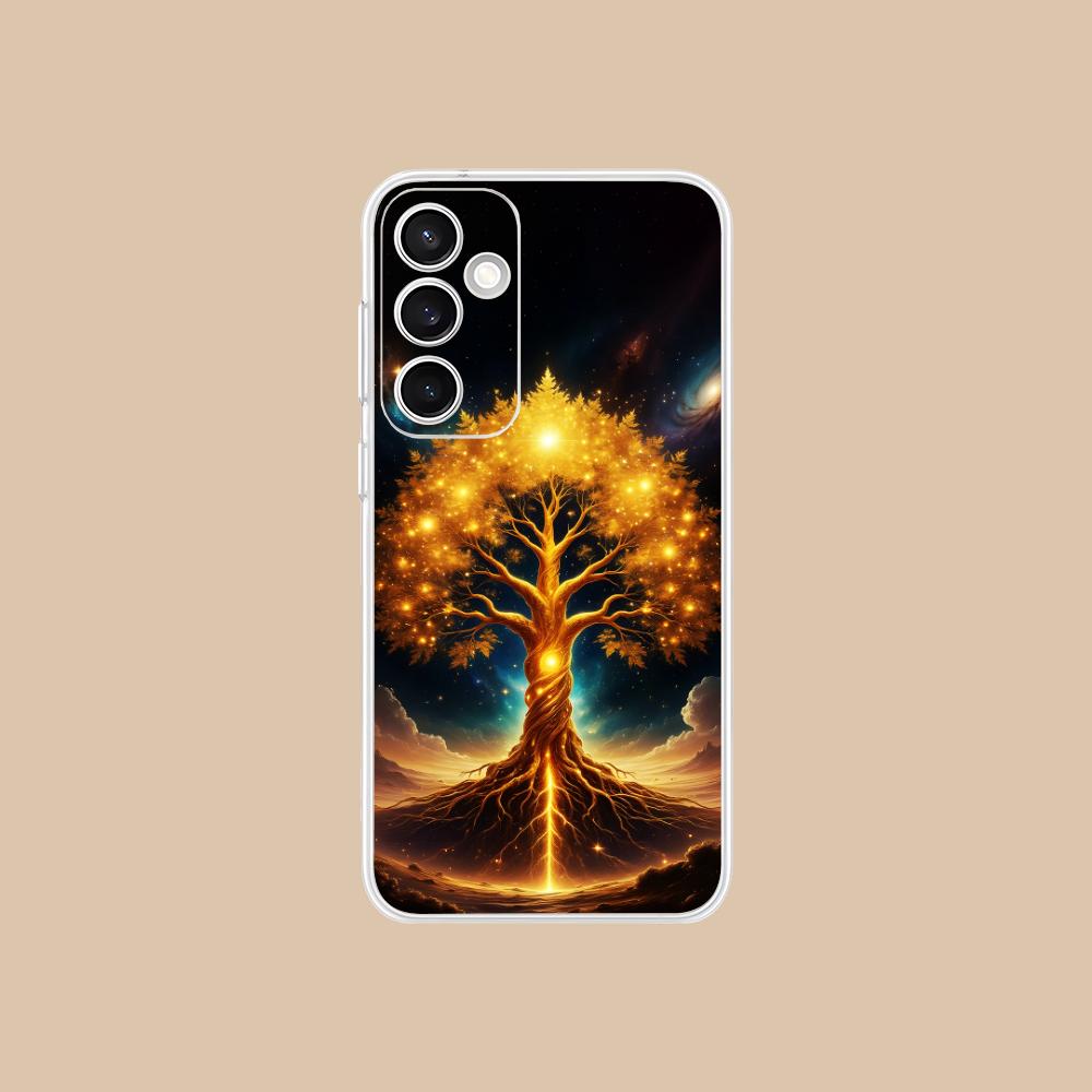 World Life Tree Mobile Phone Case for Samsung Galaxy S25 S24 S23 S22 S21Plus FE Ultra Clear Colorful Cover Smartphone Cover