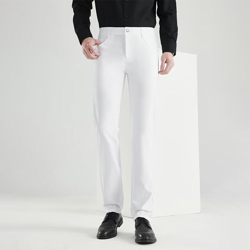 FENGXUN Men s Slim Fit Straight Leg Stretch Casual Pants 31