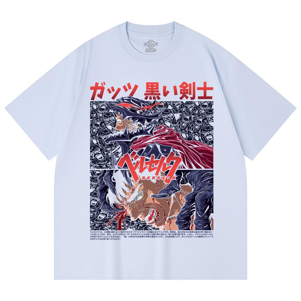 230 Gsm 100% Cotton Berserk V5 Print Unisex Heavy Cotton T Shirt