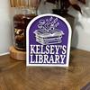Yousheng Personalized Library Sign 3D Bookshelf Book Store Decor for Home Library or Reading Nook Bookish Gifts for Book Lovers Reader Women Students