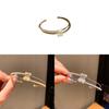 Small Bear Zircon Doublelayer Open Bracelet With Cubic Zirconia For Fashionable Women