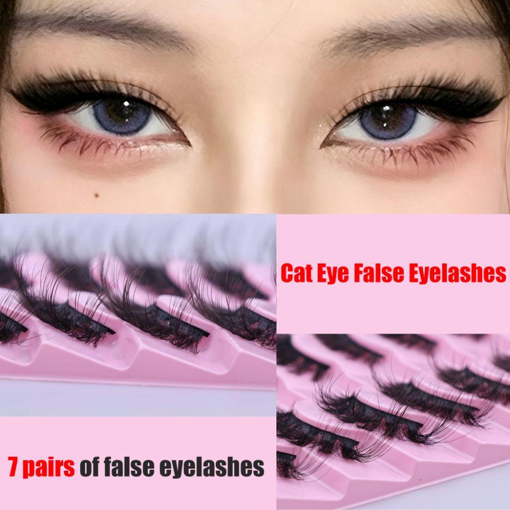 Curl Cat Eye False Eyelashes Eye Elongated Faux Mink Lashes Manga Lashes Fake Lashes  Makeup Tools