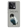 Phone Case - MANIACASE - Xiaomi Redmi Note 13 5G - Silicone TPU - Death Note Ryuzaki Pattern - Black