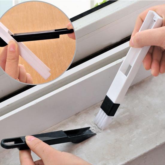 Keyboard Window Groove Cleaning Brush for Slits Slot Cleaning Tool with Dustpan