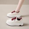 Fashion 2025  New Leather Women's White Casual Sneakers Breathable Woman Vulcanize Sport Walking Running Platform Flats Shoes White