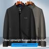 Men's Stand Collar Jacket - Spring/Autumn 2026 Business Casual for Middle-aged & Elderly