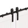 Sliding Door Hardware Set 400 Cm Steel Black