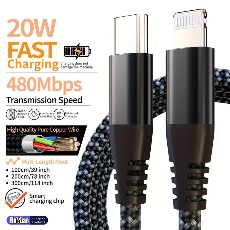 Certified for IPhone 14 13 12 11 Type C To Lightning Fast Charging Cable for IPad Charging Data Transmission Cable