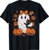 Halloween Ghost Black Cat Fall Season Women Toddler T-Shirt Unisex T-Shirt