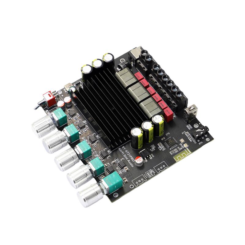 ST21PRO TPA3221 Bluetooth 5.0 2.1 Channel Power Audio Stereo Subwoofer Amplifier Board 100WX2+200W TREBLE Bass note tuning AMP