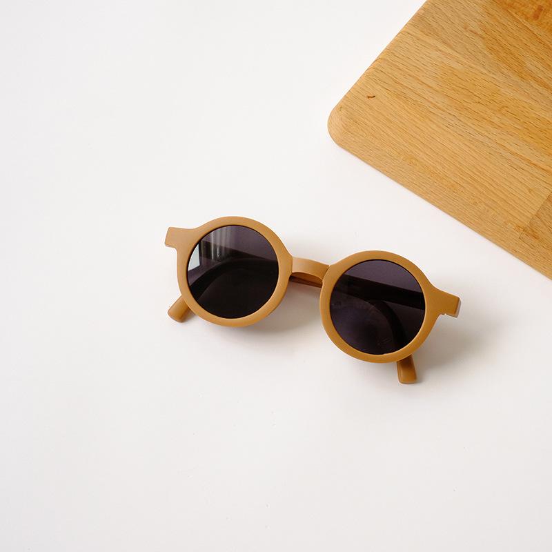 Vintage Children Small Frame Circle Sunglasses UV400 Folding Sun Glasses for Boys Girls Outdoor Shading Eyewear