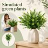 Artificial Eucalyptus Greenery Stem Plastic Faux Plant Decorative Arrangement for Home Office Event Tabletop Display